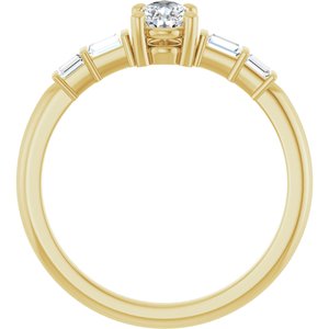14K Yellow Gold 6x4 mm Pear Ring Mounting – image 3