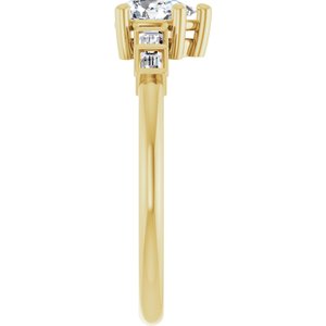 14K Yellow Gold 6x4 mm Pear Ring Mounting – image 7