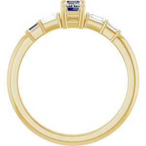 10K Yellow Gold 5x3 mm Emerald Ring Mounting – image 3