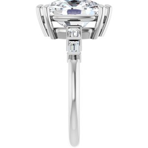 Sterling Silver 11x9 mm Elongated Cushion Ring Mounting – image 7