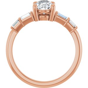 14K Rose Gold 9x5.5 mm Pear Ring Mounting – image 3