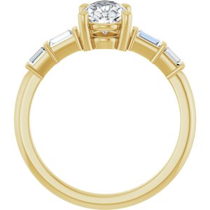 14K Yellow Gold 9x5.5 mm Pear Ring Mounting – image 3