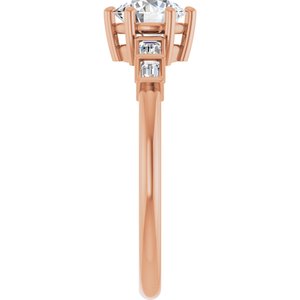 10K Rose Gold 5.8 mm Round Ring Mounting – image 7