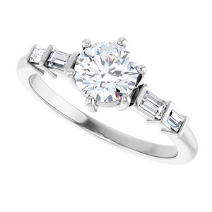 Sterling Silver 5.8 mm Round Ring Mounting – image 8