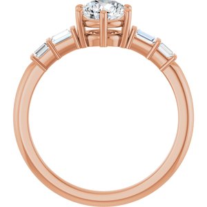 10K Rose Gold 5.8 mm Round Ring Mounting – image 3