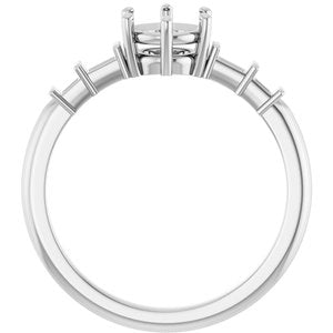 Continuum Sterling Silver 5.8 mm Round Ring Mounting – image 4