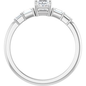 Continuum Sterling Silver 3.5x3.5 mm Square Ring Mounting – image 3