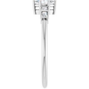 14K White Gold 5x2.5 mm Marquise Ring Mounting – image 7