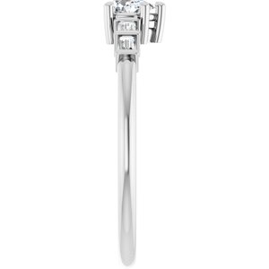 14K X1 White Gold 4.5x3 mm Pear Ring Mounting – image 7