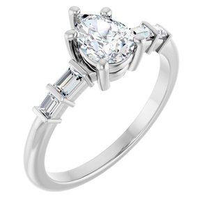 Sterling Silver 7x5 mm Pear Ring Mounting