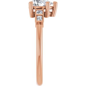 10K Rose Gold 7x5 mm Pear Ring Mounting – image 7