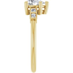 10K Yellow Gold 7x5 mm Pear Ring Mounting – image 7