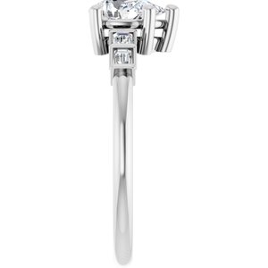 Platinum 7x5 mm Pear Ring Mounting – image 7
