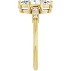18K Yellow Gold 10x5 mm Marquise Ring Mounting – image 7