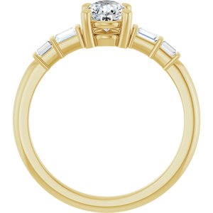10K Yellow Gold 7x5 mm Pear Ring Mounting – image 3