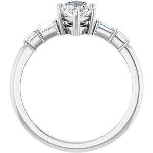 14K X1 White Gold 10x5 mm Marquise Ring Mounting – image 3