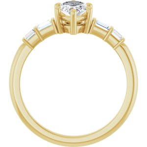 10K Yellow Gold 10x5 mm Marquise Ring Mounting – image 3