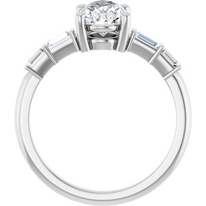 Continuum Sterling Silver 10x6 mm Pear Ring Mounting – image 3
