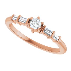 10K Rose Gold 3.2 mm Round Ring Mounting – image 8