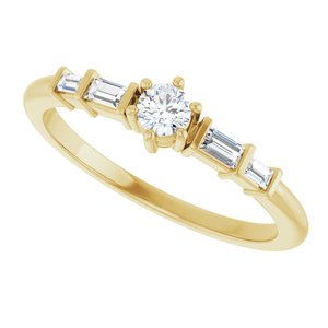 14K Yellow Gold 3.2 mm Round Ring Mounting – image 8
