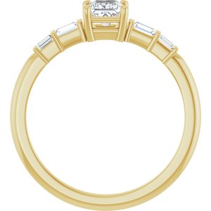 10K Yellow Gold 3.75x3.75 mm Square Ring Mounting – image 3