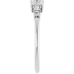 Continuum Sterling Silver 3.25x3.25 mm Square Ring Mounting – image 7