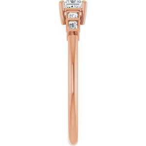 18K Rose Gold 3.25x3.25 mm Square Ring Mounting – image 7