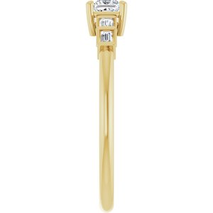 18K Yellow Gold 3.25x3.25 mm Square Ring Mounting – image 7