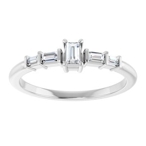 Sterling Silver 3.25x2 mm Straight Baguette Ring Mounting – image 5