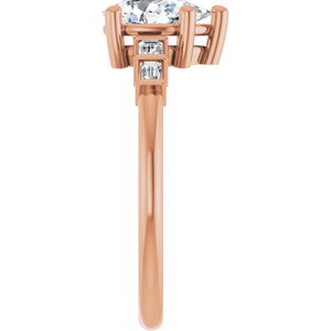 14K Rose Gold 8x5 mm Pear Ring Mounting – image 7