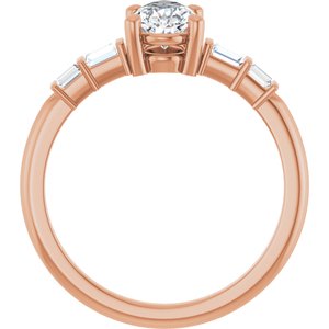 10K Rose Gold 8x5 mm Pear Ring Mounting – image 3
