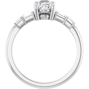 10K White Gold 8x5 mm Pear Ring Mounting – image 3