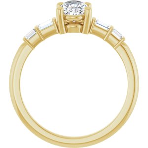 14K Yellow Gold 8x5 mm Pear Ring Mounting – image 3