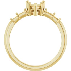 18K Yellow Gold 5.5x5.5 mm Heart Ring Mounting – image 4