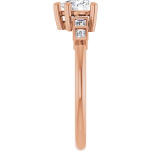 18K Rose Gold 5.5x5.5 mm Heart Ring Mounting – image 7
