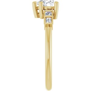 18K Yellow Gold 5.5x5.5 mm Heart Ring Mounting – image 7