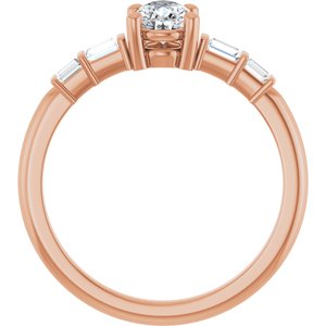 14K Rose Gold 6.5x4.5 mm Pear Ring Mounting – image 3