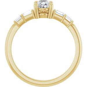 10K Yellow Gold 6.5x4.5 mm Pear Ring Mounting – image 3