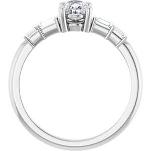 Platinum 6.5x4.5 mm Pear Ring Mounting – image 3