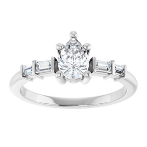 Platinum 6.5x4.5 mm Pear Ring Mounting – image 5