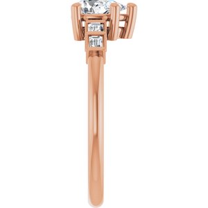 10K Rose Gold 6.5x4.5 mm Pear Ring Mounting – image 7