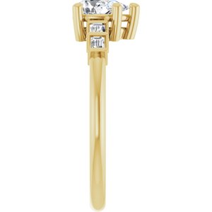14K Yellow Gold 6.5x4.5 mm Pear Ring Mounting – image 7
