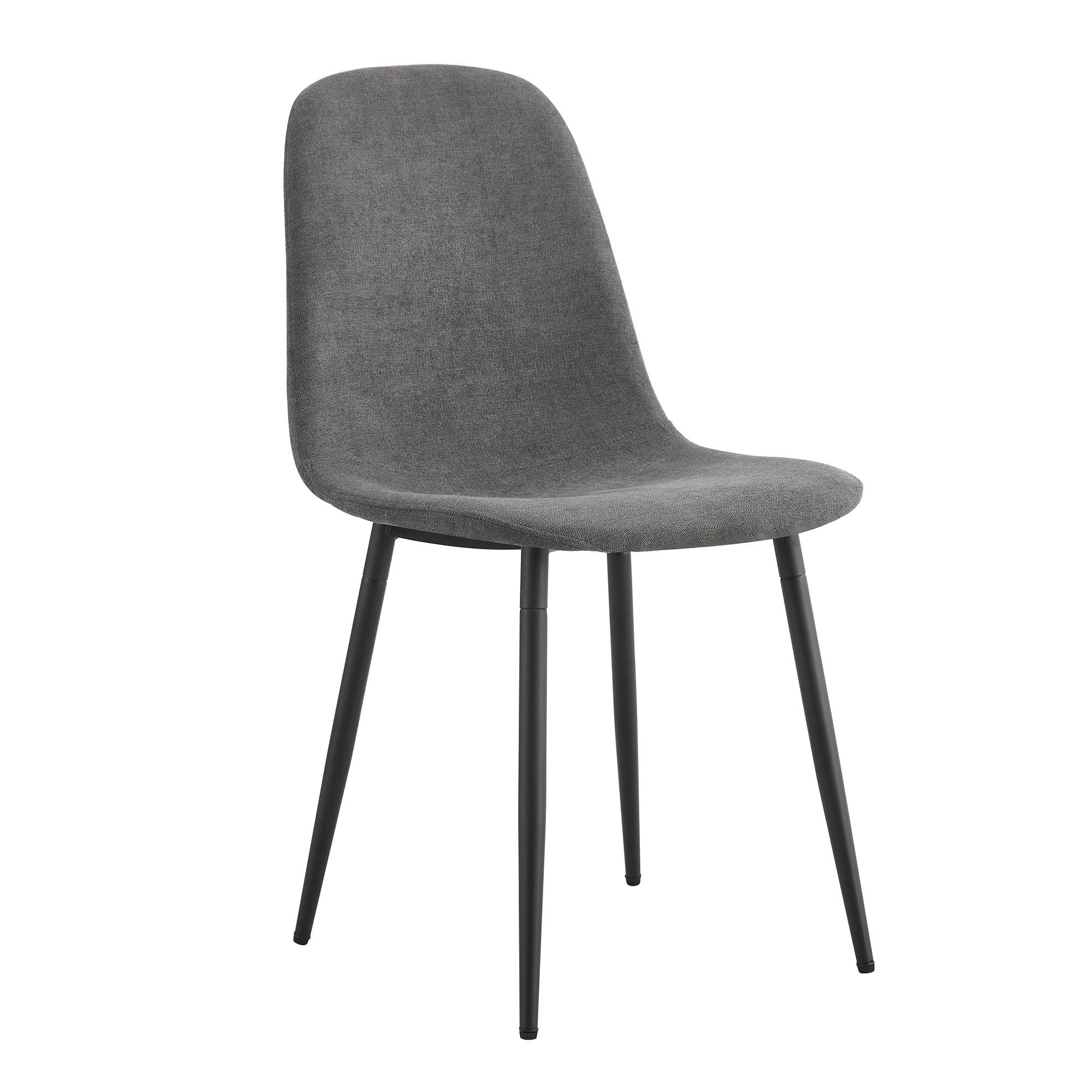 A set of 4 modern medieval style restaurant cushioned side chairs, equipped with soft cushions and black metal legs, suitable for kitchens, lounges, and farmhouses. B0501A