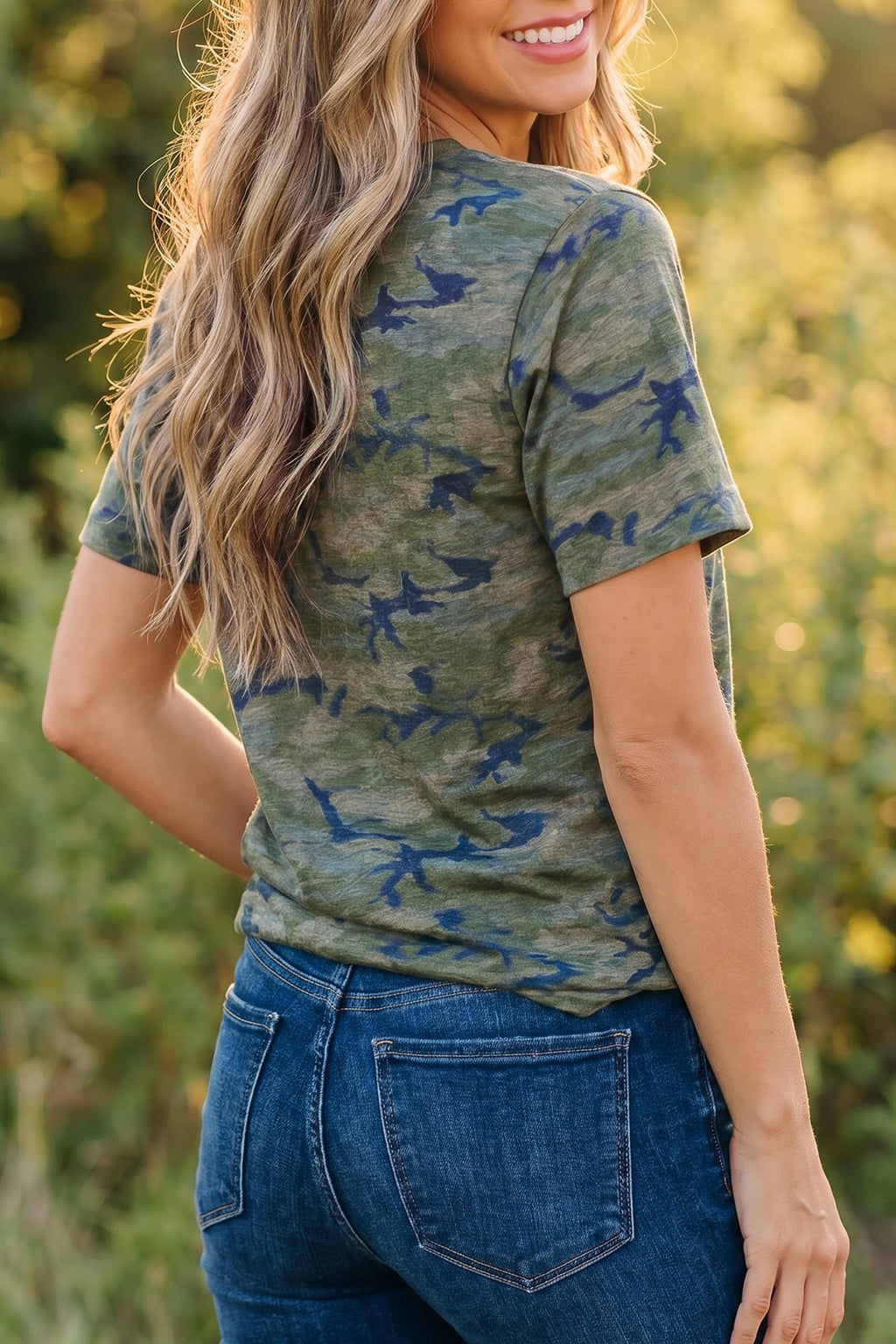 Camo America Patriotic Graphic Tee