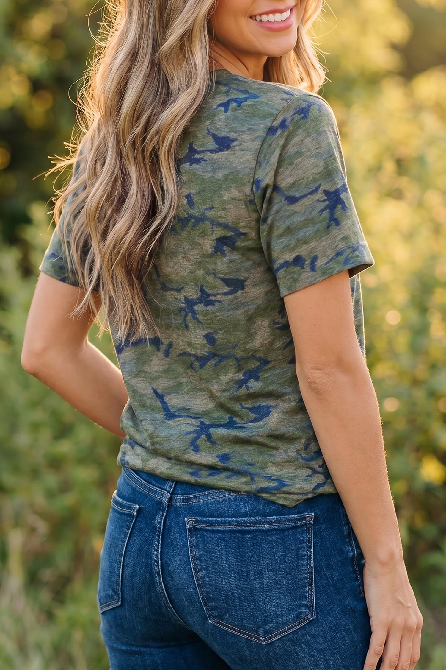 Camo America Patriotic Graphic Tee