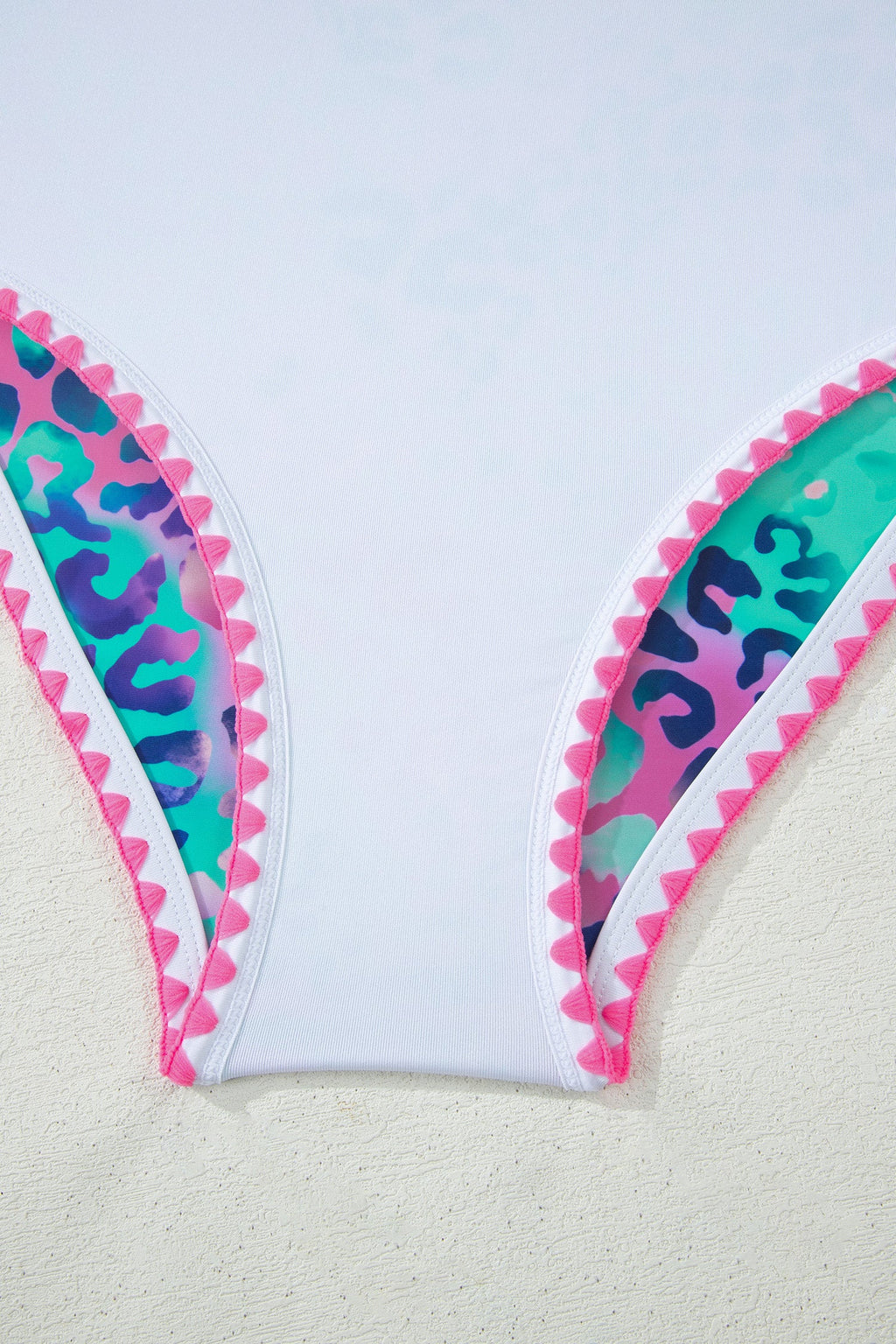 Leopard Ricrac High Waist Bikini Swim Set