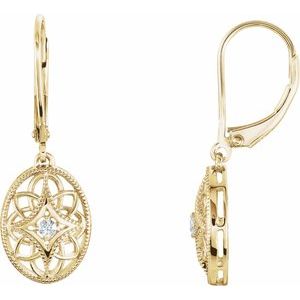 14K Yellow Gold Vermeil .06 CTW Lab-Grown Diamond Earrings