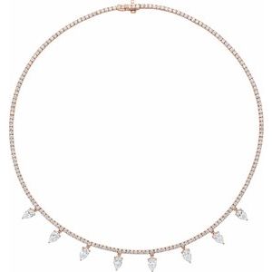 14K Rose Gold 10 CTW Lab-Grown Diamond 16" Necklace