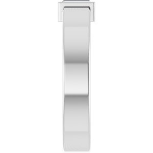 14K White Gold Natural Diamond  Bezel-Set Ring Size 4 – image 4