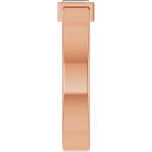14K Rose Gold Natural Diamond  Bezel-Set Ring Size 4 – image 4